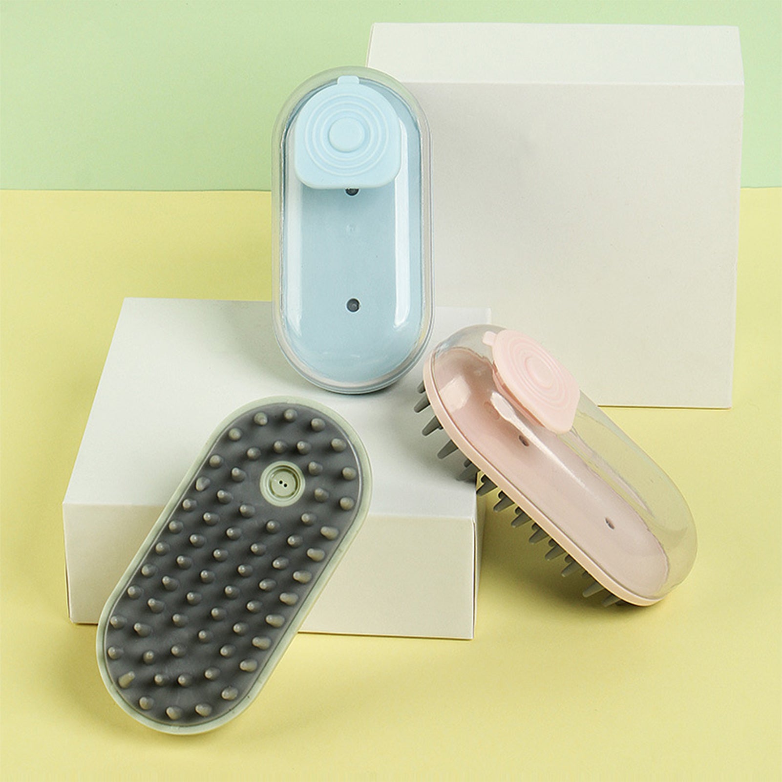 Silicone Bath Brush for Dogs with Shampoo Dispenser