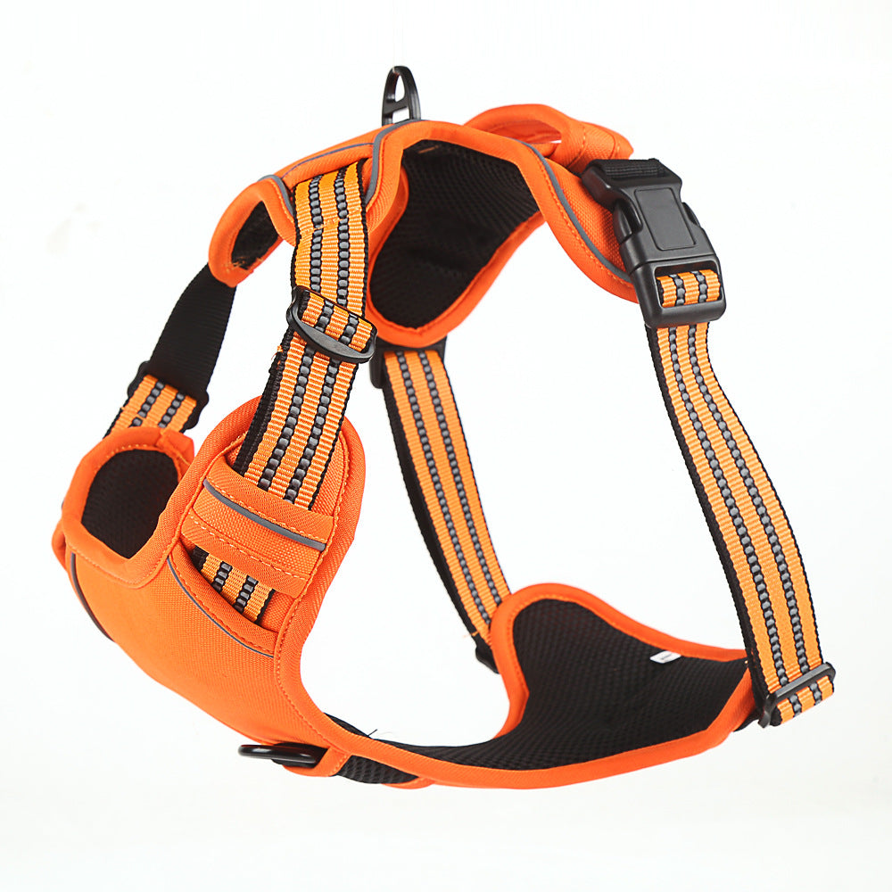 Universal Reflective Vest-style Dog Leash and Harness