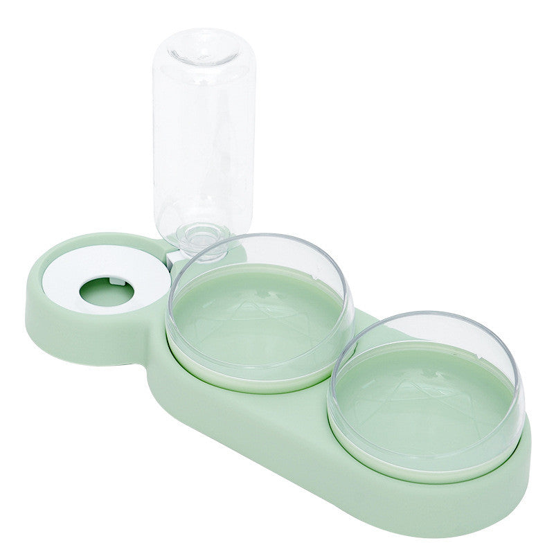 Automatic Pet Feeder with Water Fountain and Stand