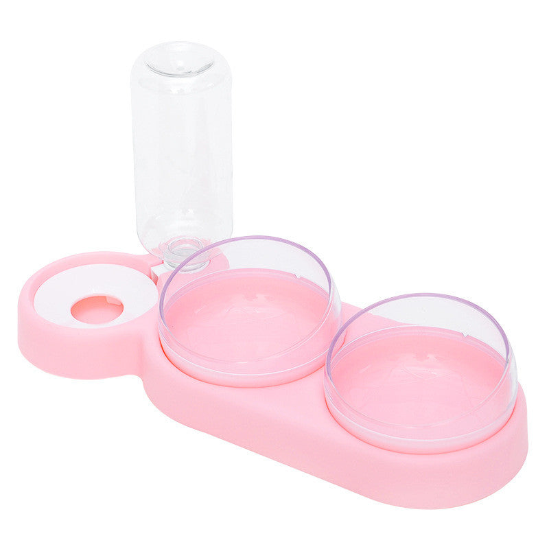Automatic Pet Feeder with Water Fountain and Stand